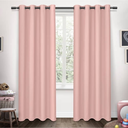 Exclusive Home Sateen Twill Woven Blackout Grommet Top Curtain Panel Pair Navy 52x84 EK8013-04 2-84G Exclusive Home Sateen Twill Woven Blackout Grommet Top Curtain Panel Pair Navy 52x84 EK8013-04 2-84G